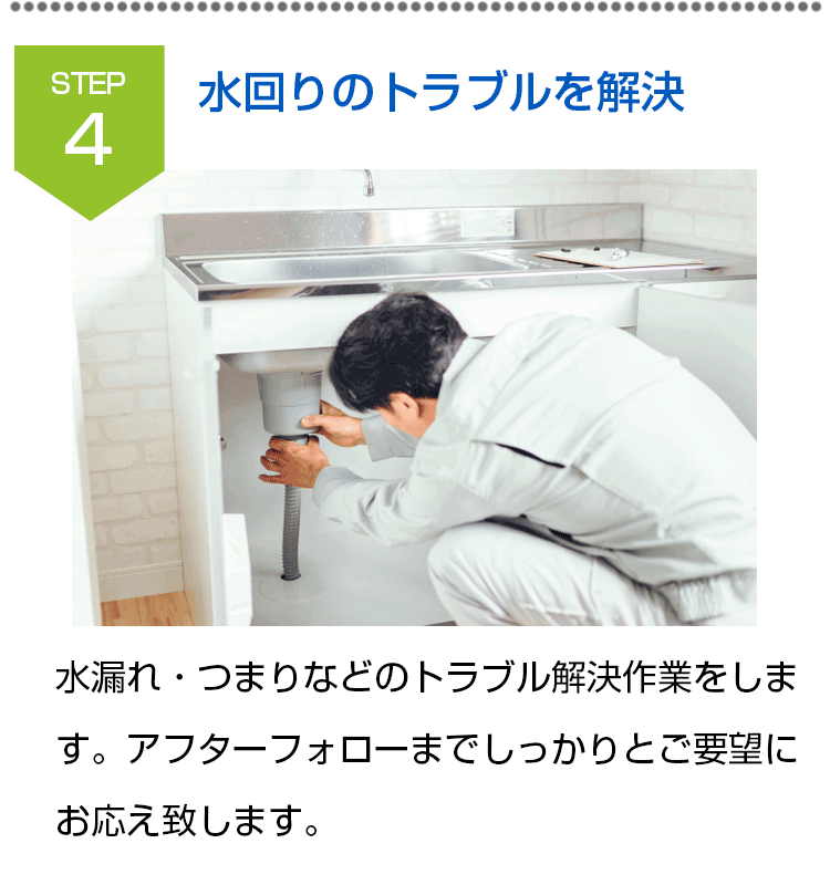 水まわりの緊急修理屋さん～水道修理～step4