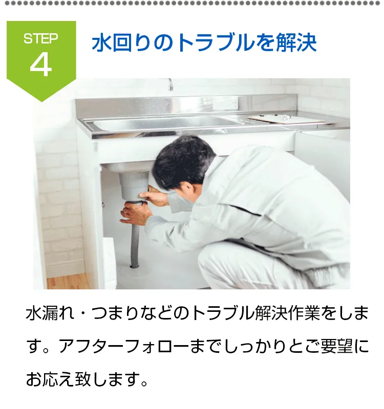 水まわりの緊急修理屋さん～水道修理～step4